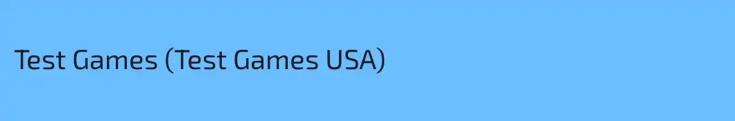 Test Games (Test Games USA)